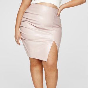 Monet Faux Croc Leather Skirt